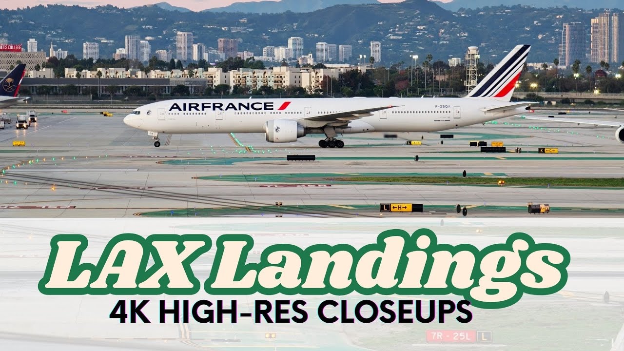 LAX International heavies landing in Runways 24R and 25L