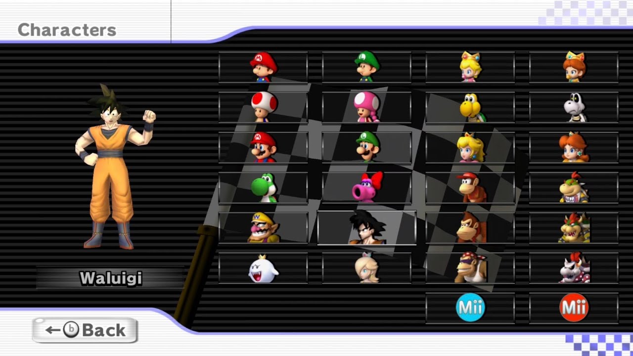 Son Goku in Mario Kart Wii! (Retro Rewind)