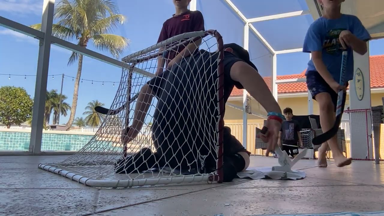 Knee hockey series game 4.
