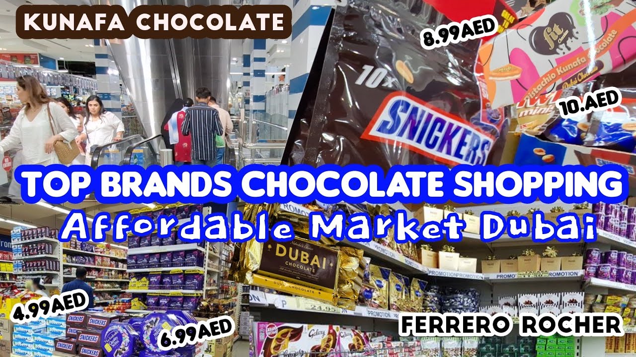 Top Brands Chocolate Shopping | Affordable Market Dubai | Kunafa Chocolate #chocolate #discountstore