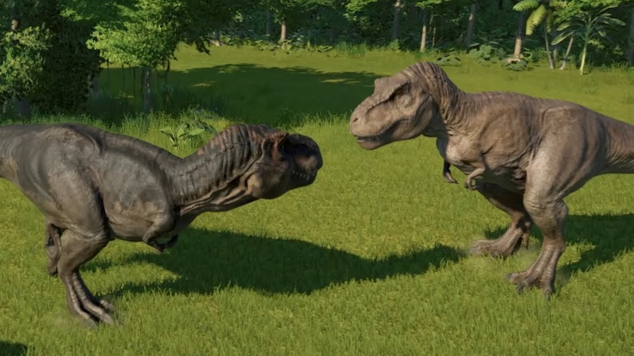 T-Rex(Modified) VS 5 T-Rex(All Patterns) - Jurassic World Evolution