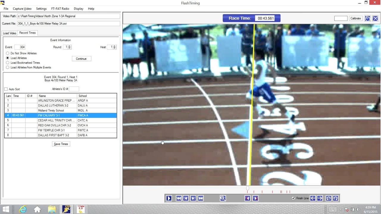 FlashTimimg: Race Evaluation and Producing Results to Hy Tek Meet Manager