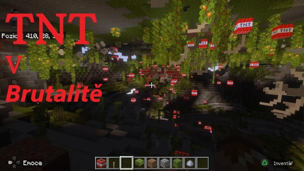 Zničit vše pomocí TNT  [biom] cave naplněná tntíčkama!!!