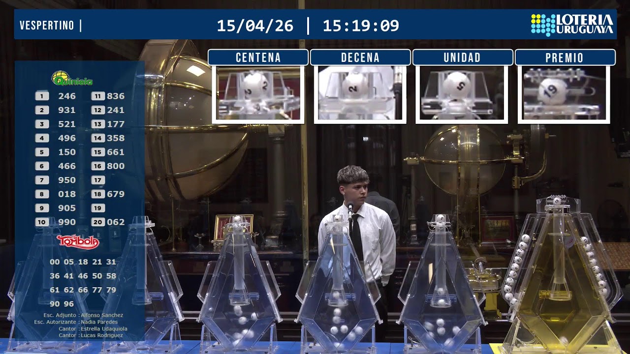 Emisi&oacute;n en directo de Loteria Uruguaya