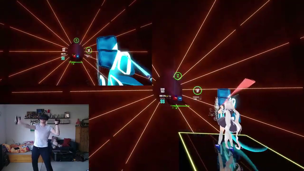 [VR/BeatSaber] FiNCH x Scooter - Ex+RAVE WiTCHERS Expert+ Rank SS 90.70%