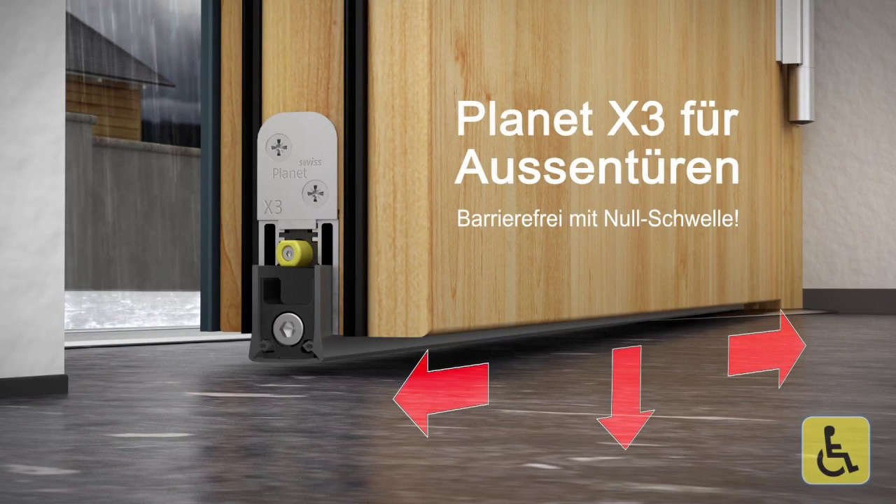 Planet X3 - die Absenkdichtung für Aussentüren! Barrierefrei mit Null-Schwelle