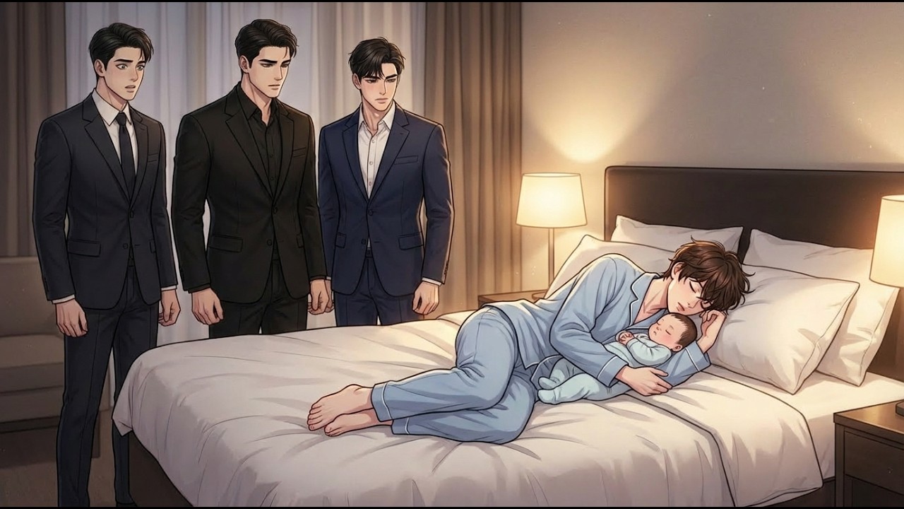 Omega Cleaner Fell Asleep In The Triplet Alpha's Bed With His Baby... The Triplets Found Him And....