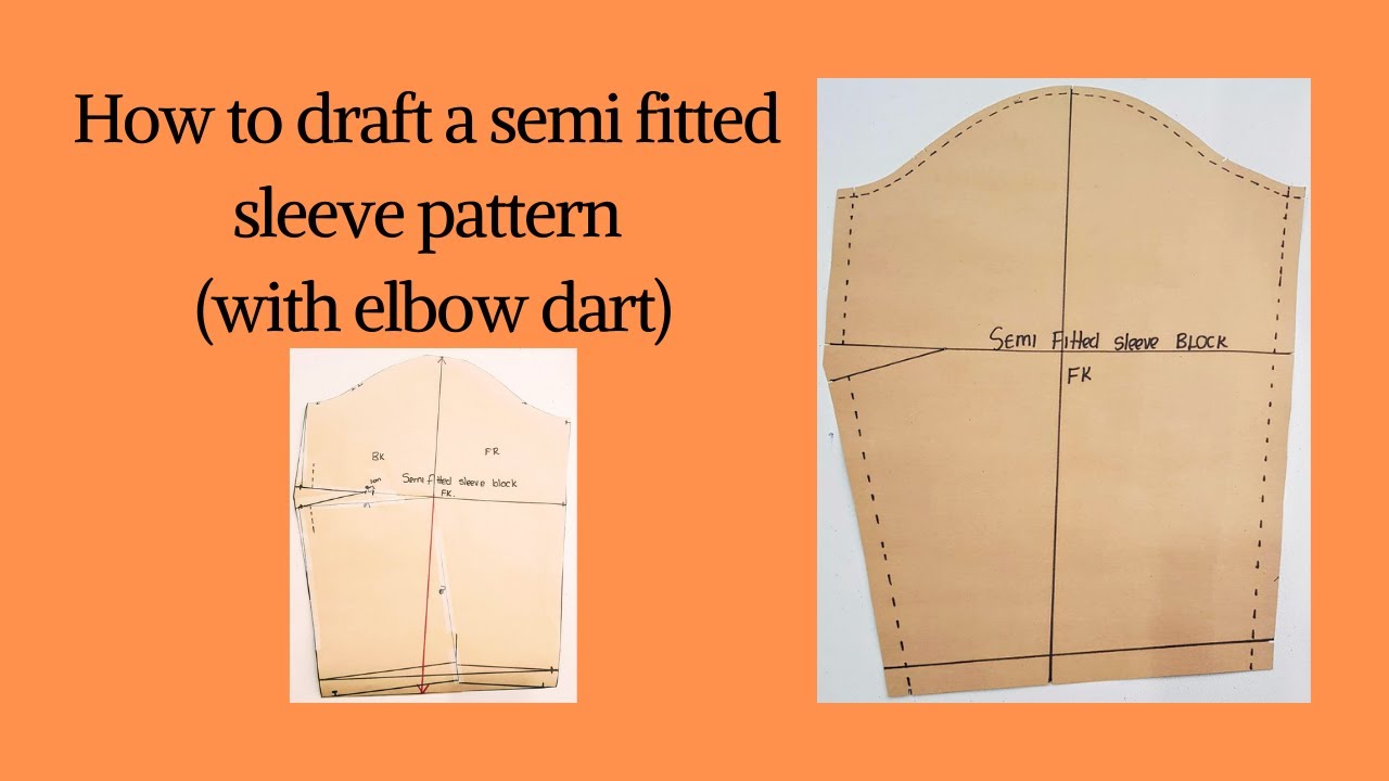 How to draft an elbow dart sleeve block pattern/pattern making/sewmate.