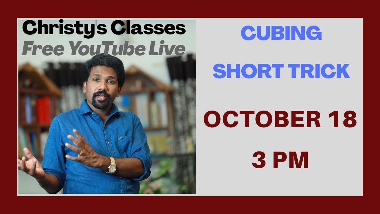 Cube of a Number | Short Trick | Vedic Maths | Christy Varghese | Christy's Classes