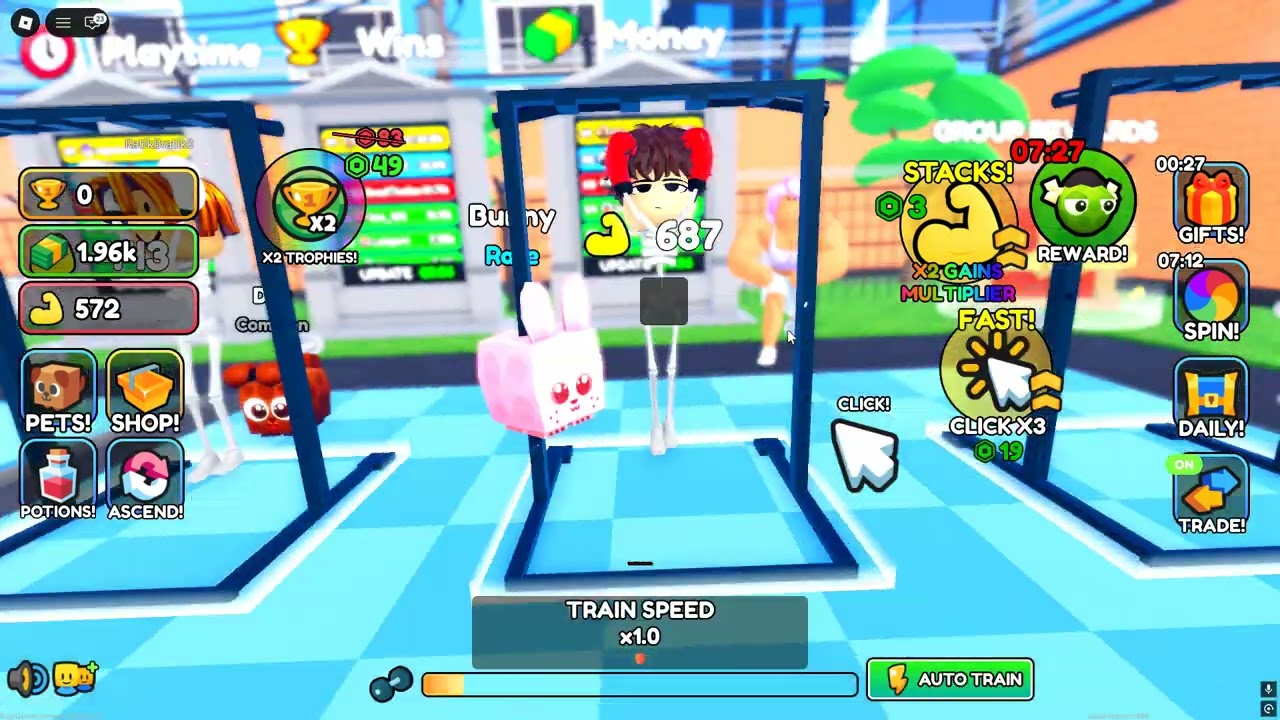 jag spelar ett tränings spel i Roblox