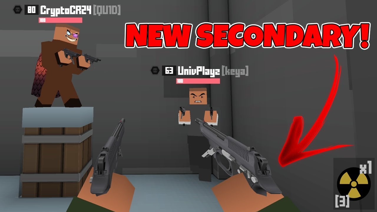 The First to Nuke with THE NEW SECONDARY *AKIMBO PISTOL* in Krunker!
