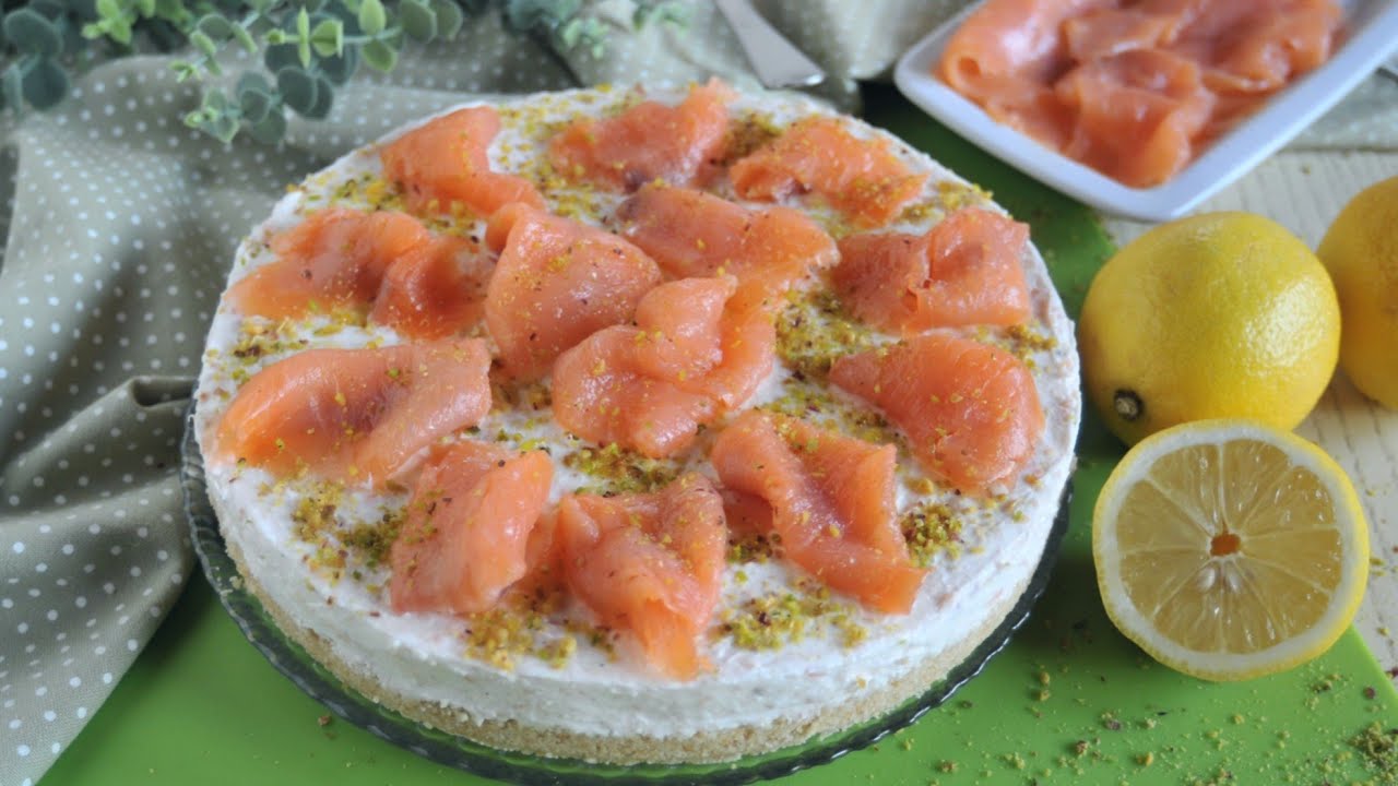 CHEESECAKE SALATA AL SALMONE senza cottura e senza gelatina