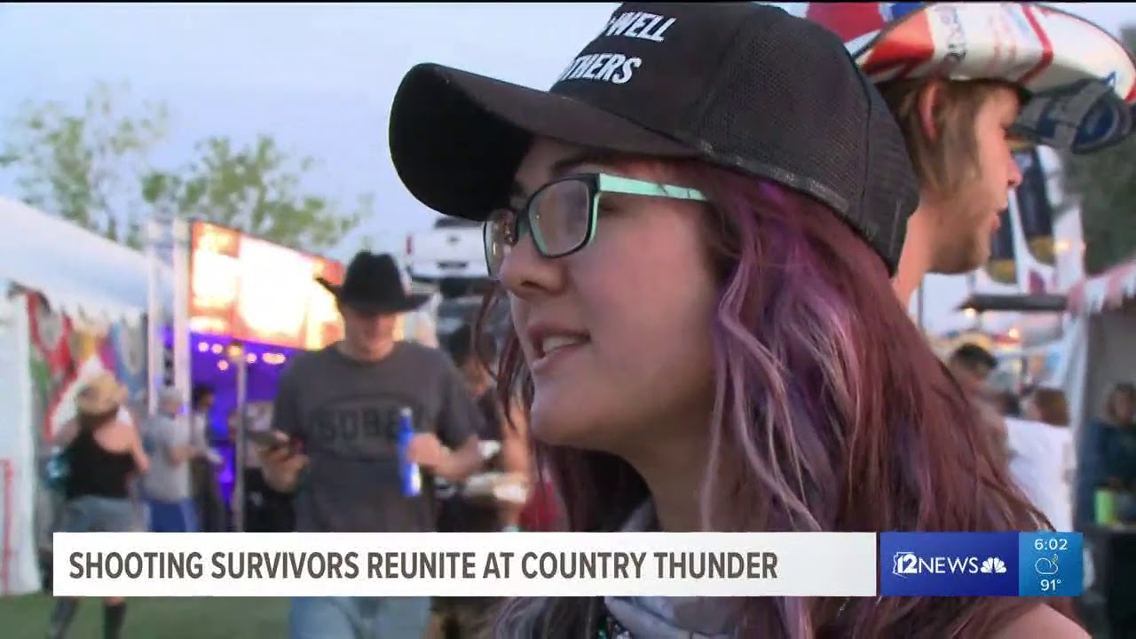 Las Vegas shooting survivors reunite at County Thunder