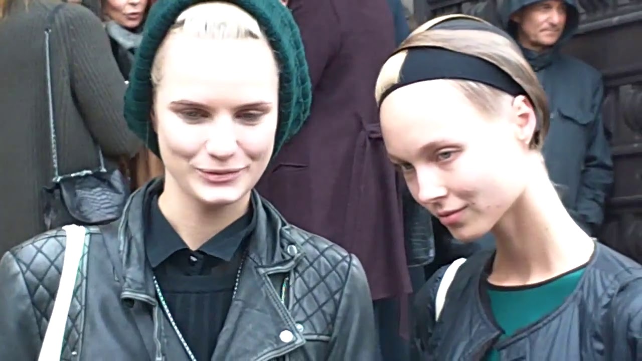 Models Anja Rubik, Ronja Furrer, Elodia Prieto & more @ Show Ackermann march 2014 Paris Fashion Week