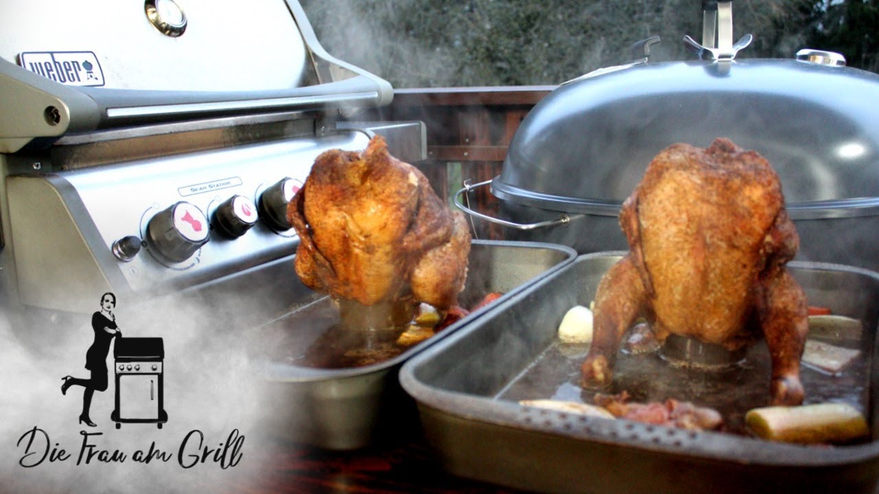 Der Bierhähnchen Vergleich: Gasgrill vs. Kohlegrill | Die Frau am Grill