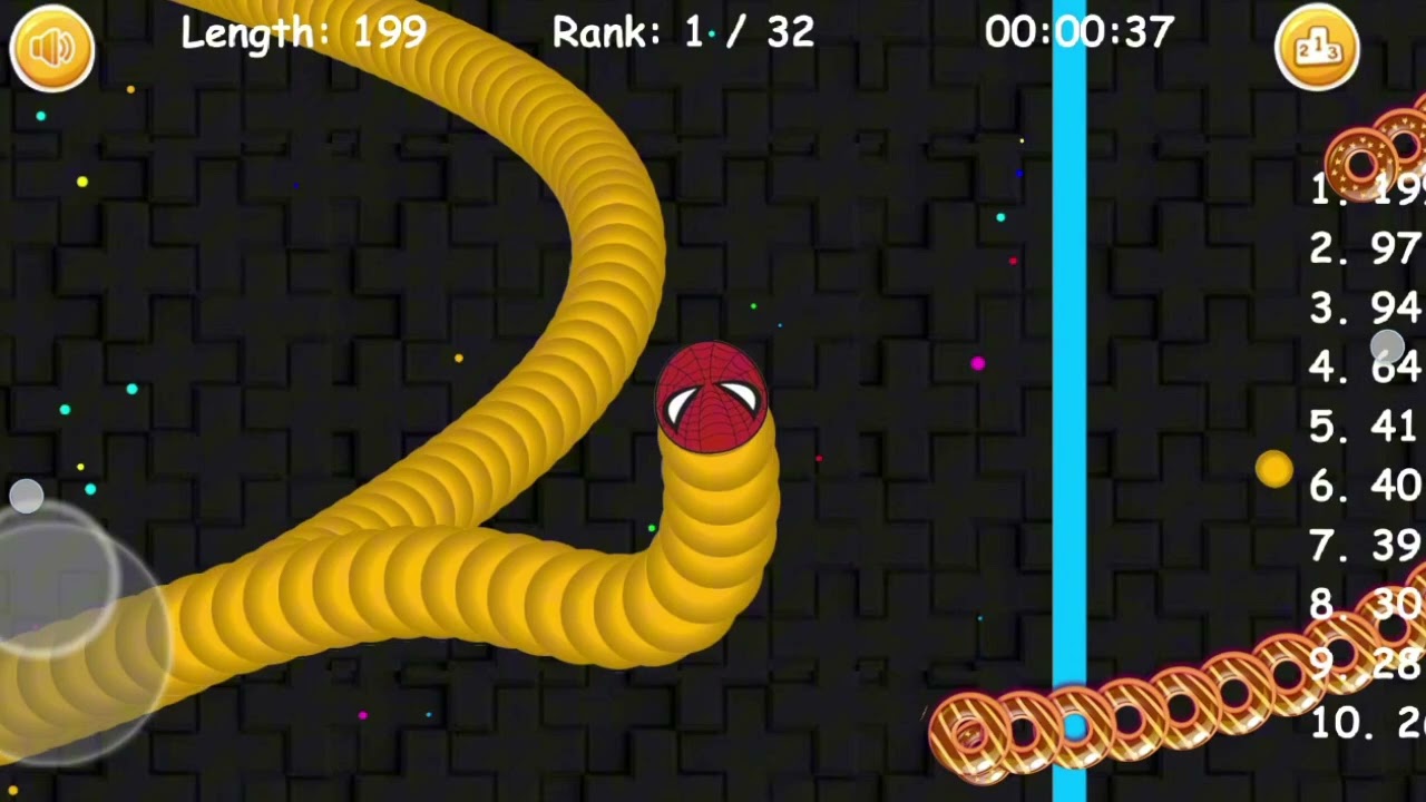Worms zone io !! Cacing Besar Superhero Joker !! Slither Snake Giant #92772