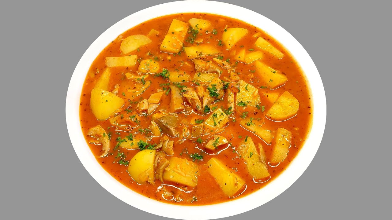 Вегетарианский гуляш из вешенок: вкусный, сытный и недорогой!