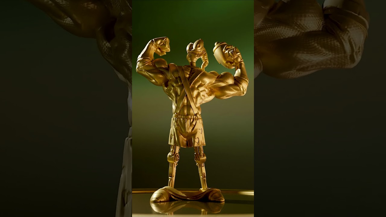 Earth Worm Jim is Back! Gold Statue 