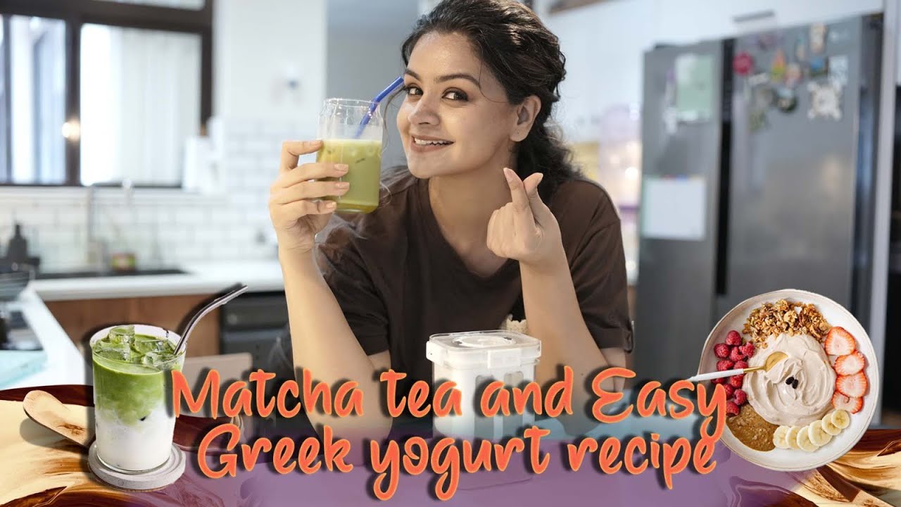 How to Make Greek yogurt and Matcha Tea at home? Weight loss Recipe 