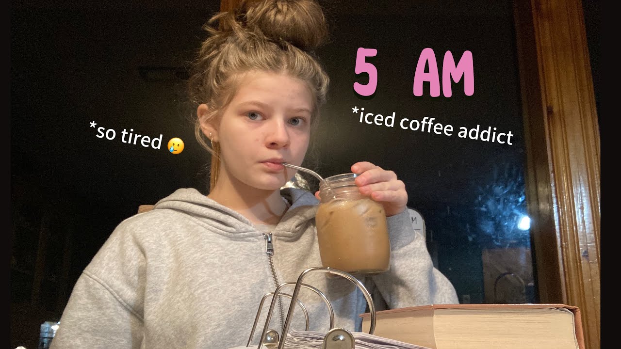 waking up at 5 AM for a week *ft. my iced coffee addiction*