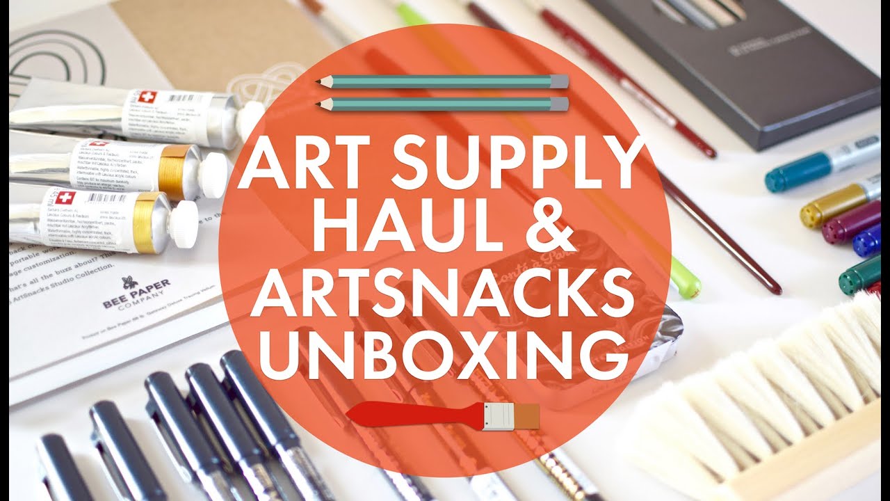 Art Supply Haul and ArtSnacks Unboxing