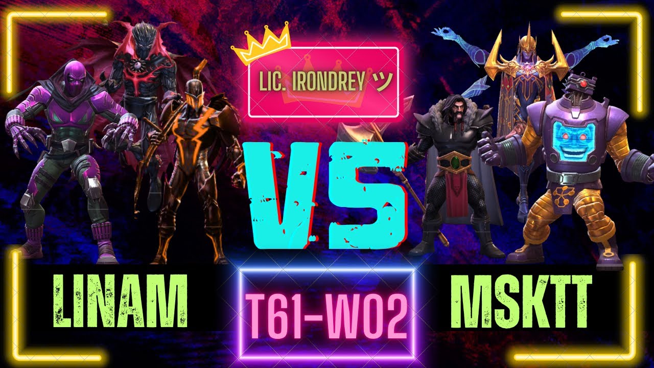 MCOC | La Venganza de Masked Titans | LinaM VS MSKTT | T61-W02 | Lic. IronDrey ツ