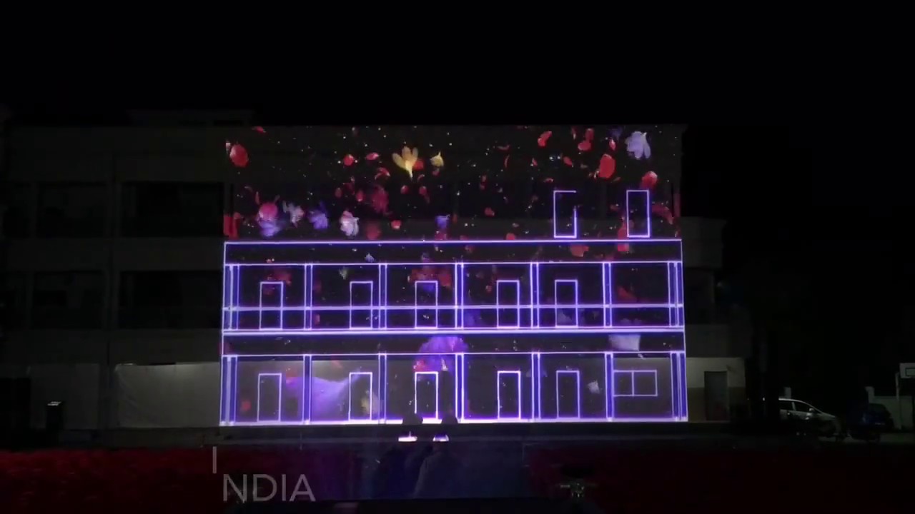 20000 lumens projector for rent India call 98989-99998 3d projection mapping