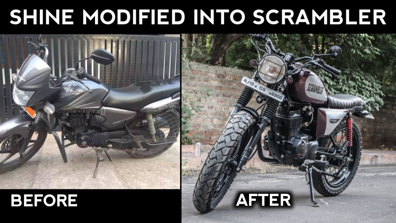 SHINE MODIFIED INTO SCRAMBLER | 10 YEARS OLD HONDA SHINE RESTORATION