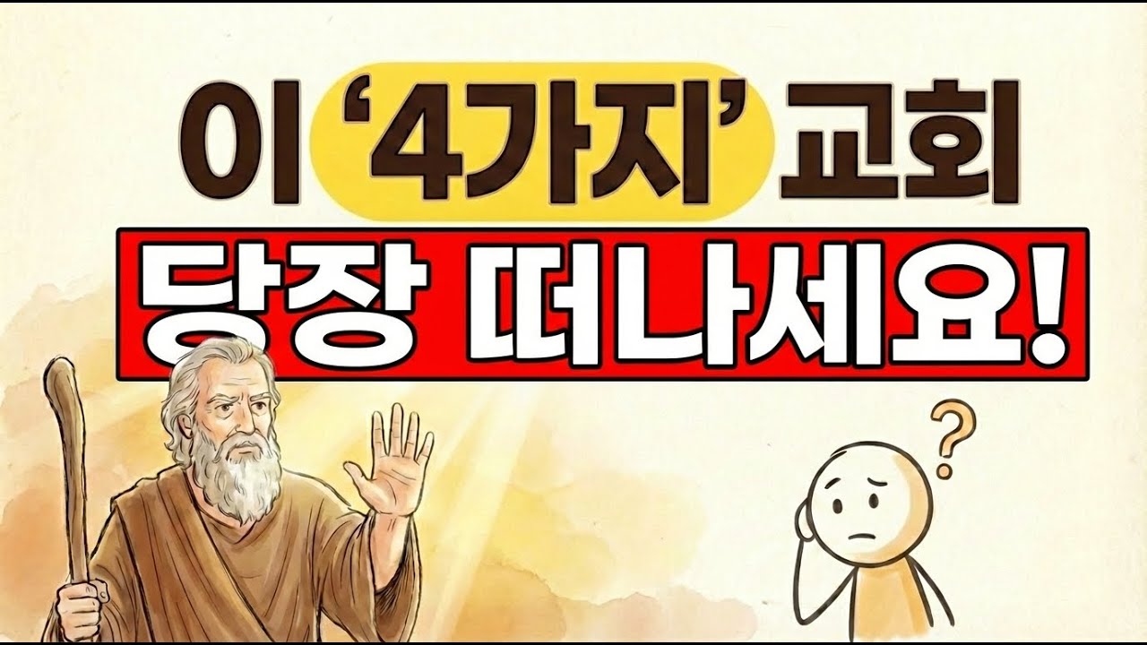 당신의 교회가 이 '네 가지'를 하고 있다면, 당장 떠나세요! | 성경 이해하기