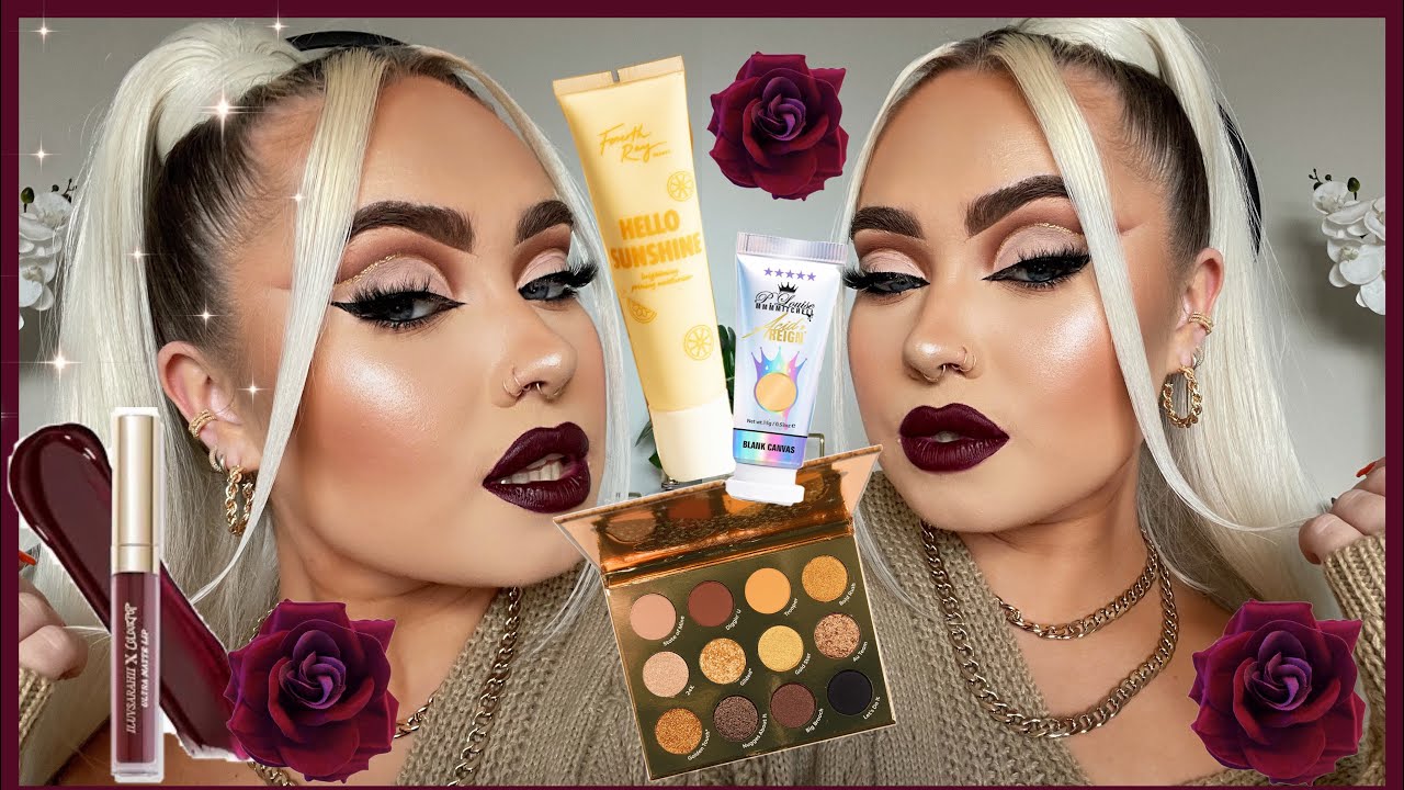 CLASSIC Gold Lined Cut-Crease + Burgundy Lips 🍇