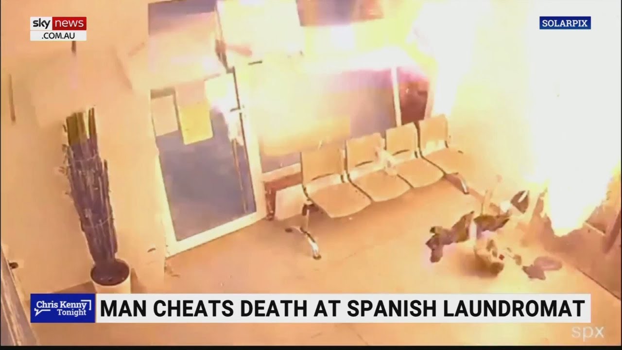 Laundromat explodes after someone left a cigarette lighter in dryer