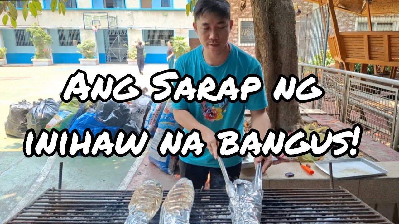 Pinag-ihaw kami ng Bangus para sa aming Tanghalian ( Nagsugba ng bangus na daku)
