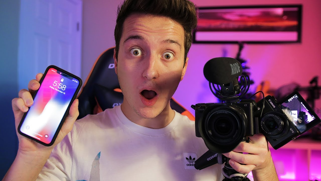 IS THE IPHONE X THE BEST VLOGGING CAMERA? (iPhone vs Point-and-Shoot vs DSLR)