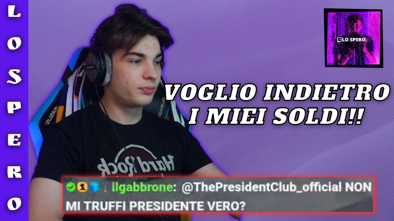 IL GABBRONE LITIGA CON MATTEO SABA PER AVERGLI CHIESTO LA RESTITUZIONE DEI 26.000€! IN UNA CHAT!