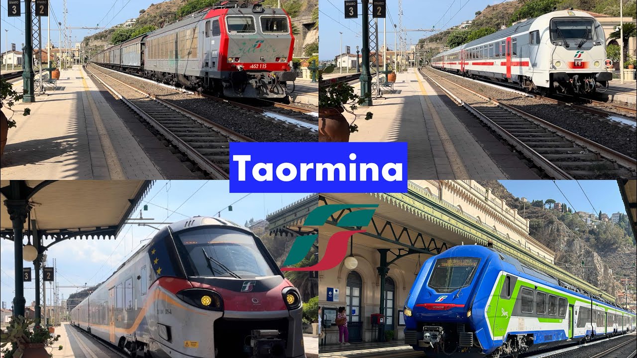 Una marea di arrivi,partenze e transiti nella storica stazione di Taormina Giardini Naxos!