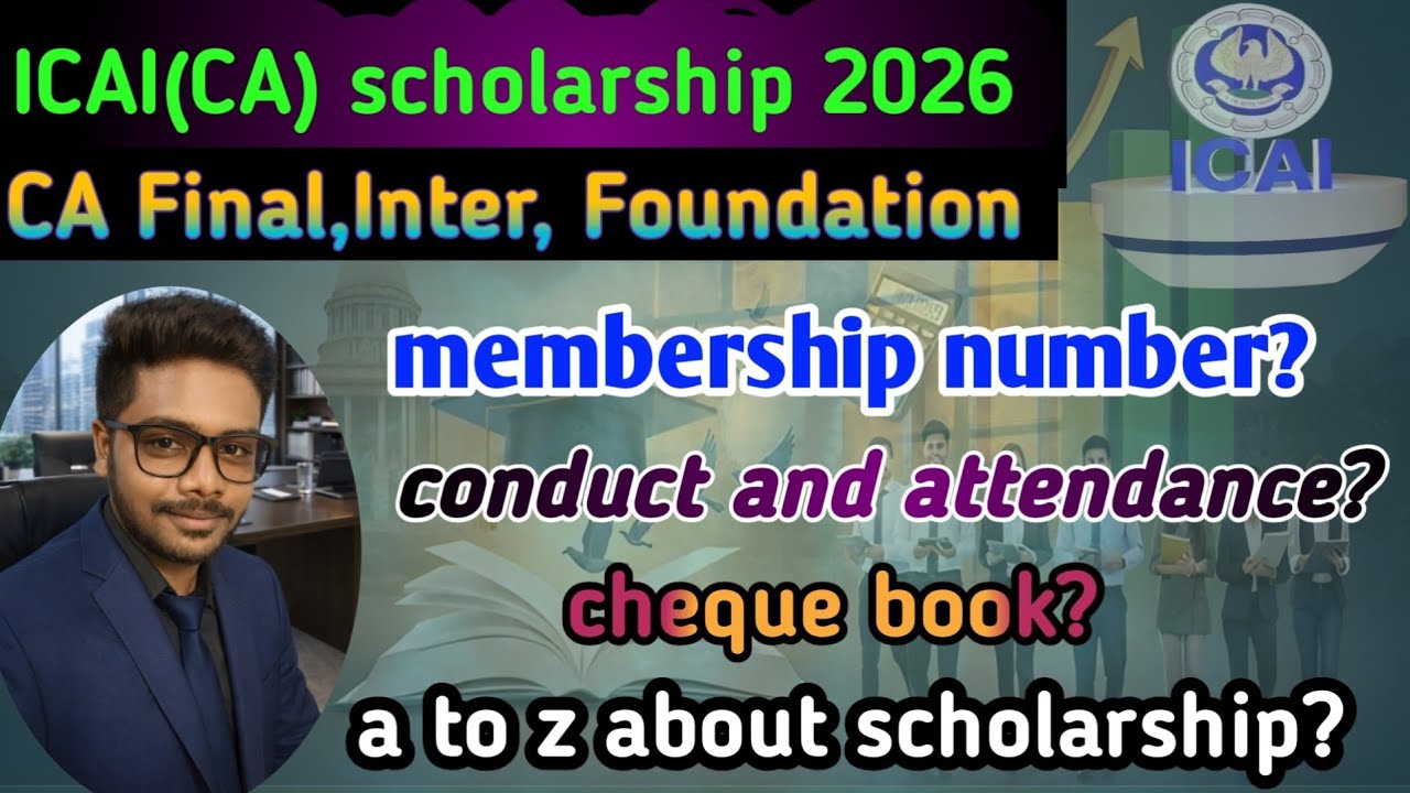 Ca scholarship 2026//ca scholarship 2026 how to apply//foundation//inter//Final//2026//2027