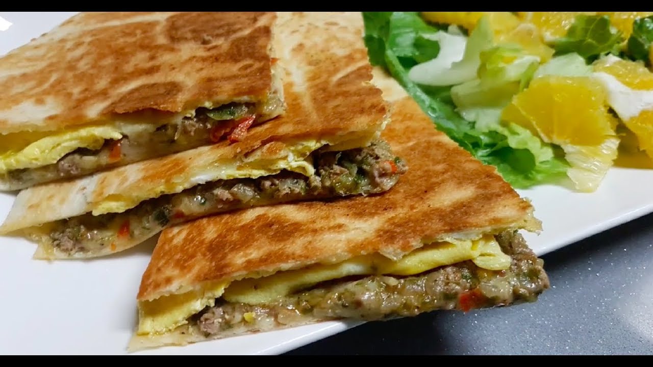 Repas Facile Rapide Pain Tortilla Farcis pour le midi ou le soir وصفة شهية وسهلة