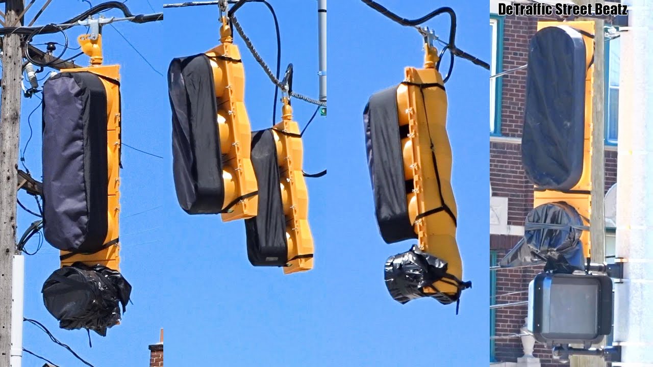 New Traffic Lights & Left Turn Econolite Signals Covered Up Before Service | Clark Ave & I-75