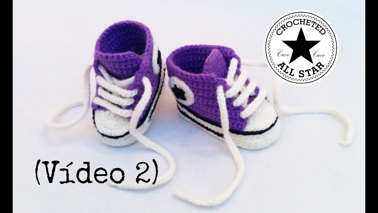 Patucos  bebé All Star a crochet (Parte II)
