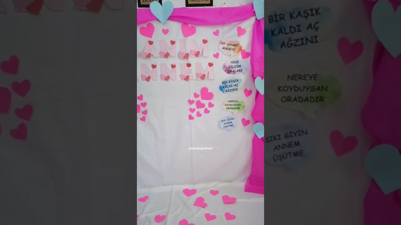 Anneler günü hazırlıkları okul öncesi