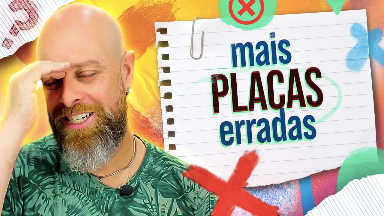 Professor REAGE a PLACAS com ERROS DE PORTUGUÊS pt. 3 #ReageProfe | Professor Noslen