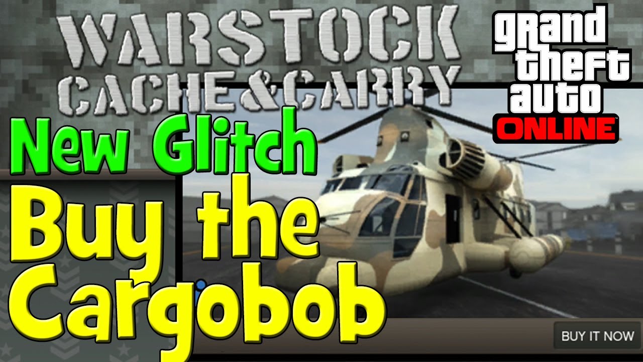 GTA 5 Online Glitch - Buy the Cargobob on Warstock Cache and Carry, and Pegasus Delivers