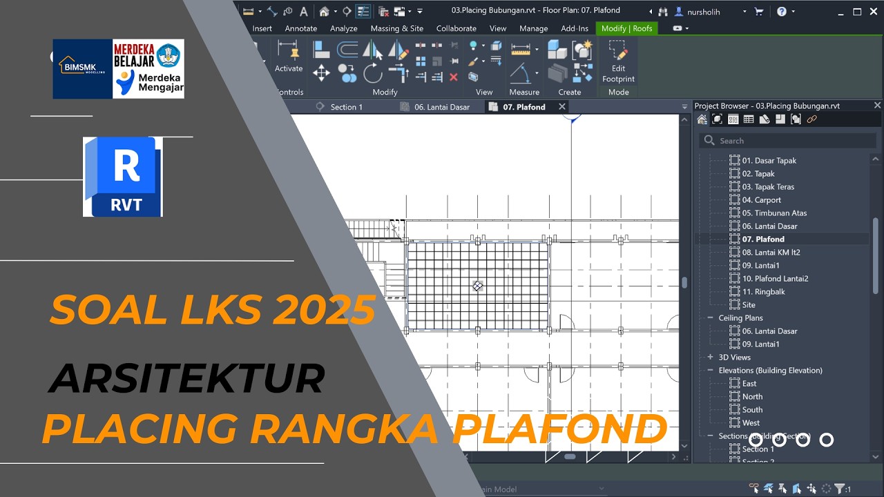Placing Rangka Plafond