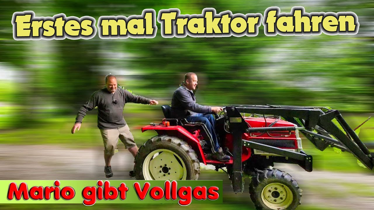 Marios erstes mal - Anfänger fährt Traktor mit Frontlader - Reparatur Güde GME 6,5 V Einachser