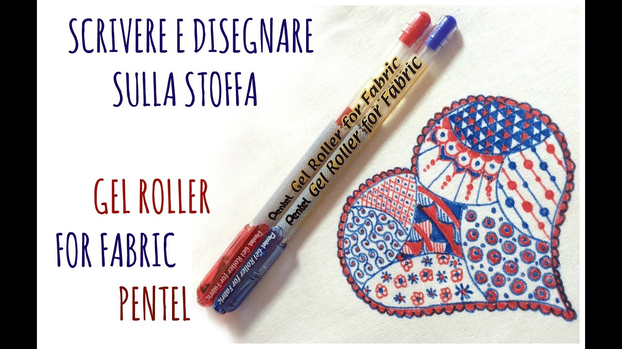 COME DISEGNARE E SCRIVERE SULLA STOFFA: Gel Roller for fabric PENTEL (Review e GIVEAWAY) Arte per Te