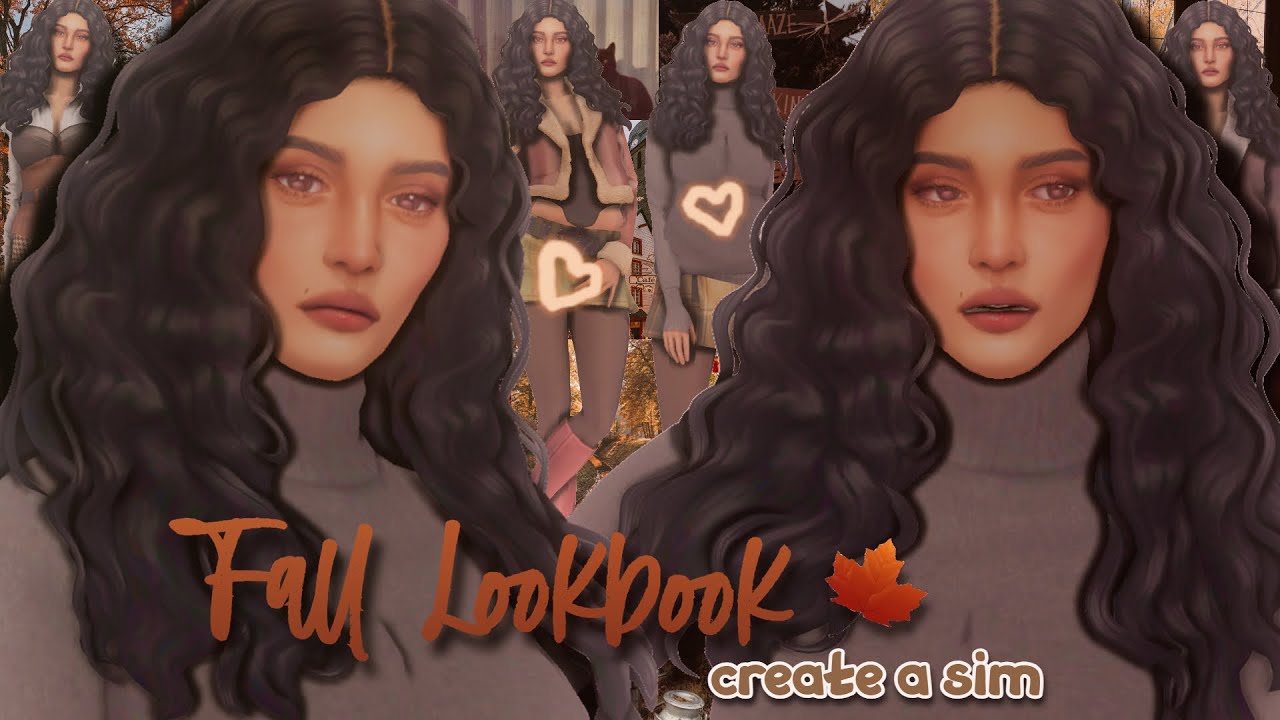 fall lookbook 🍁🍂 // the sims 4 speed cas + cc links & voiceover
