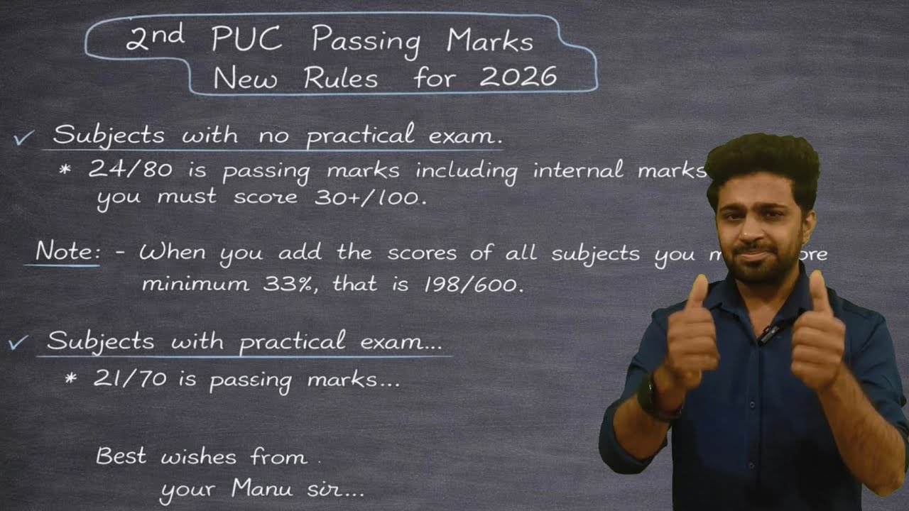 2nd PUC NEW RULES - 2nd PUC Passing Marks 2026 Guidelines | Karnataka PUC Board 