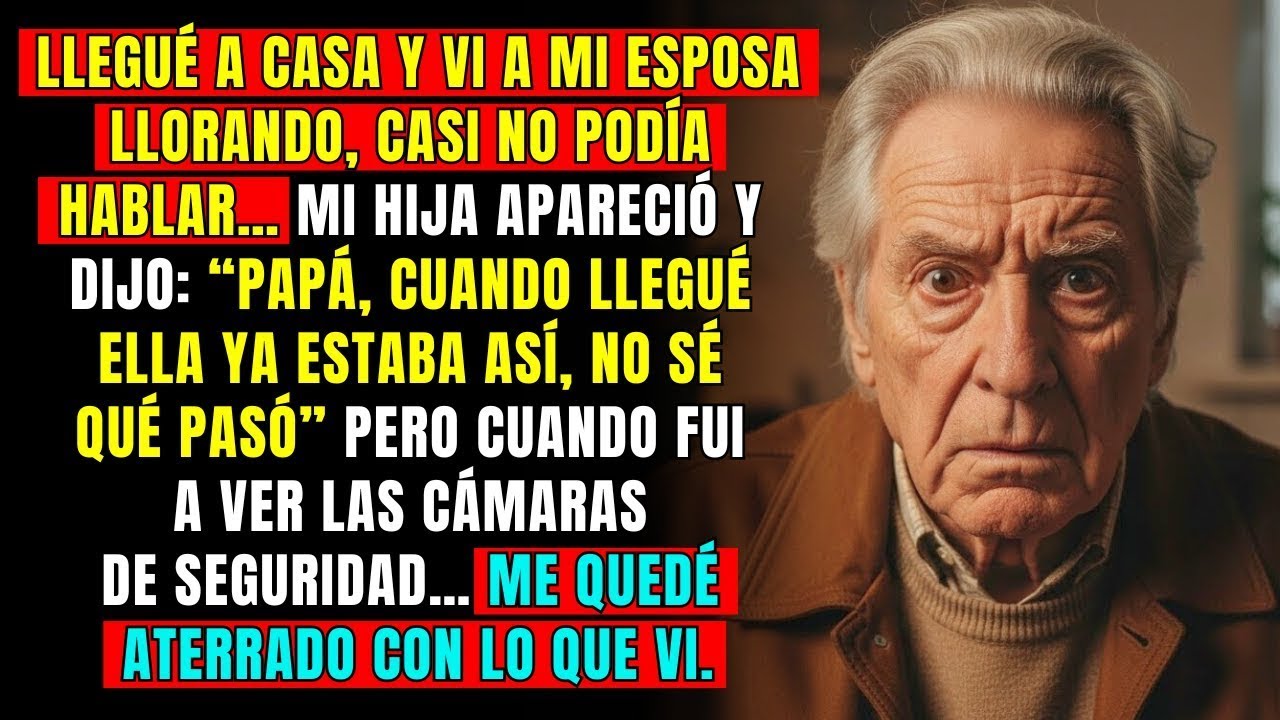 Llegué a casa y vi a mi esposa llorando. Mi hija no sabía por qué. Pero cuando revisé las cámaras…