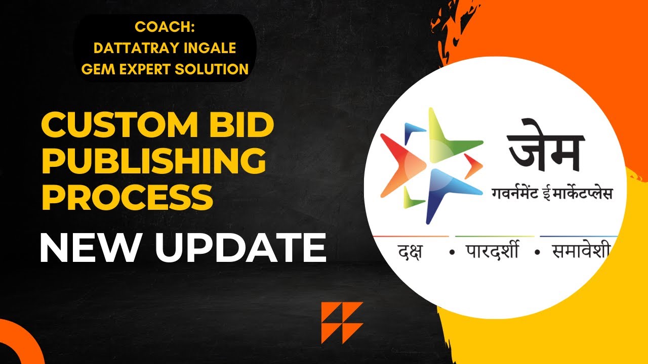 Custom Bid Creation on GeM Portal l Custom Bid Publishing Process for Services l GeM Service Bid