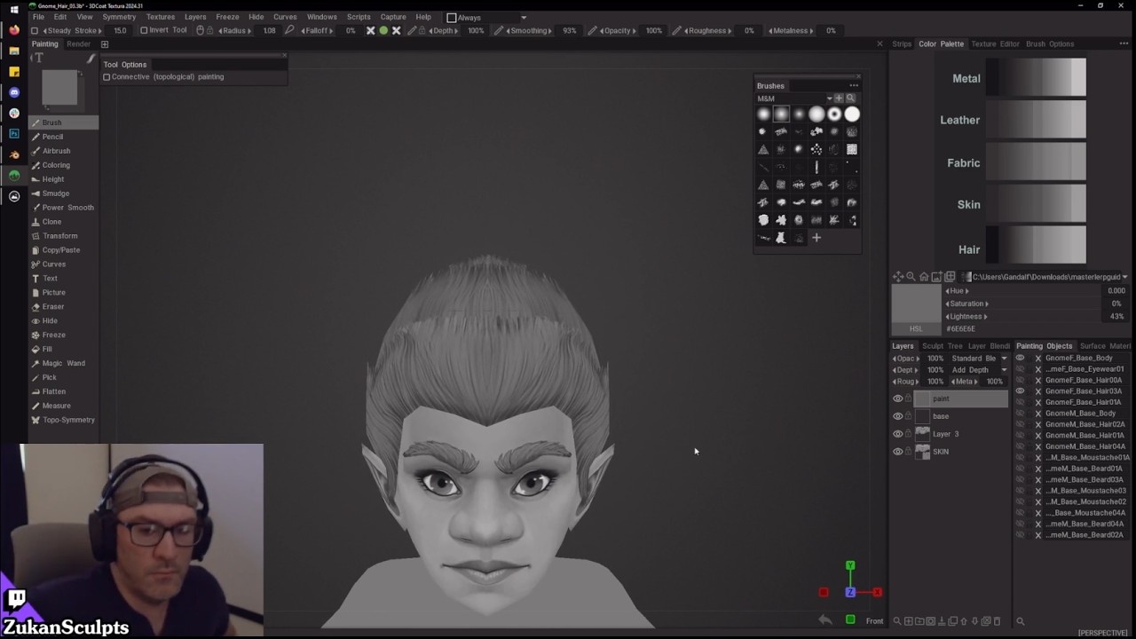 Hair Modeling - Gnome (part 2)